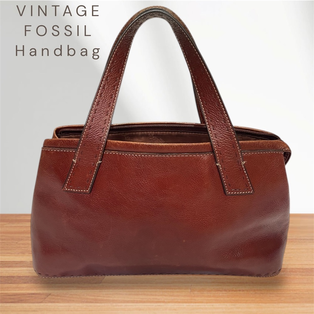 Vintage Fossil Handbag - Chestnut Brown Leather - Great Condition